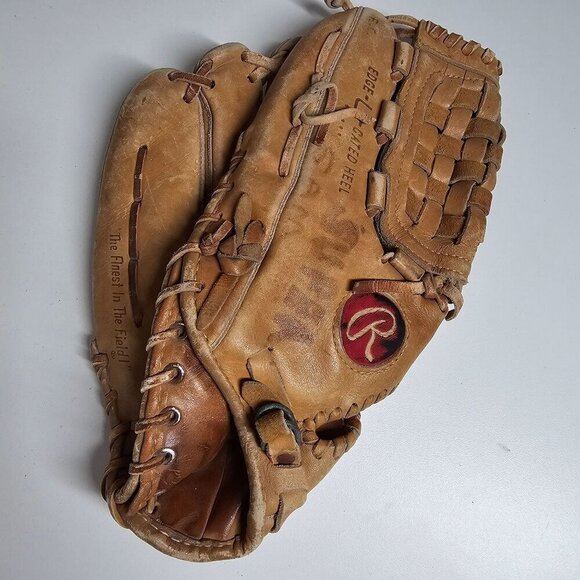 Vintage Rawlings Baseball Glove RBG‎ 36BO Leather 12" Adult Right Hand Throw Tan - Picture 5 of 9